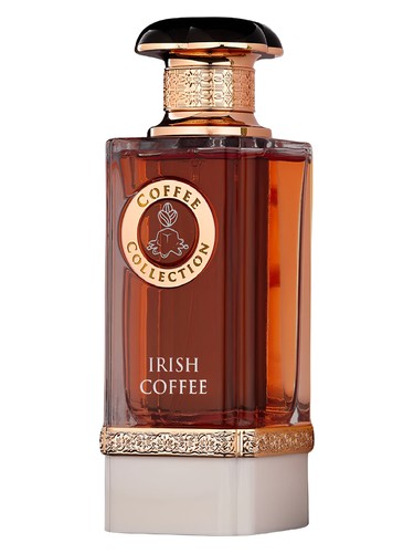 Fragrance World Irish Coffee eau de parfum bottle, a woody fragrance