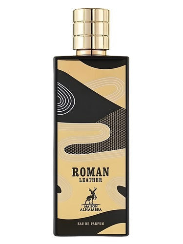 Maison Alhambra Roman Leather eau de parfum bottle, a leather fragrance