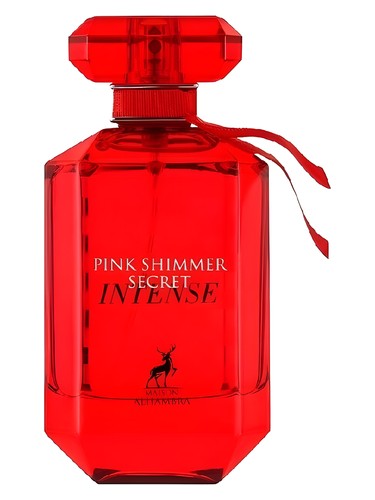 Maison Alhambra Pink Shimmer Secret Intense eau de parfum bottle, a floral fragrance