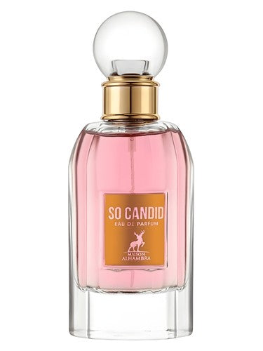 Maison Alhambra So Candid eau de parfum bottle, a gourmand fragrance