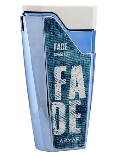 Armaf Fade Denim Edit eau de parfum bottle, a gourmand fragrance