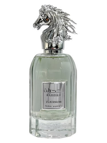 Paris Corner Kaheela Platinum eau de parfum bottle, a fresh fragrance
