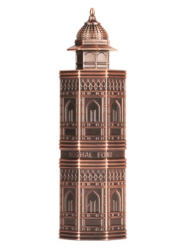 Lattafa Niche Emarati Mughal Fort eau de parfum bottle, a caramel fragrance