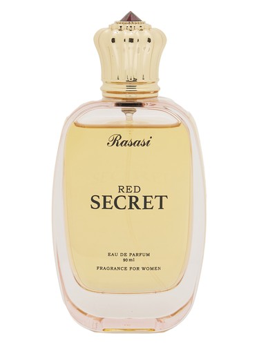 Rasasi Red Secret eau de parfum bottle, a floral fragrance