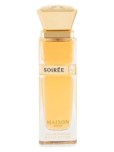 Maison Asrar Soirée eau de parfum bottle, a gourmand fragrance