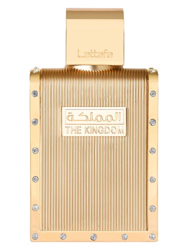 Lattafa The Kingdom For Men eau de parfum bottle, a gourmand fragrance