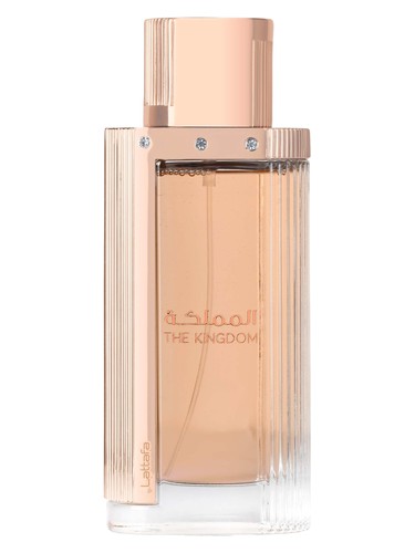 Lattafa The Kingdom For Women eau de parfum bottle, a gourmand fragrance