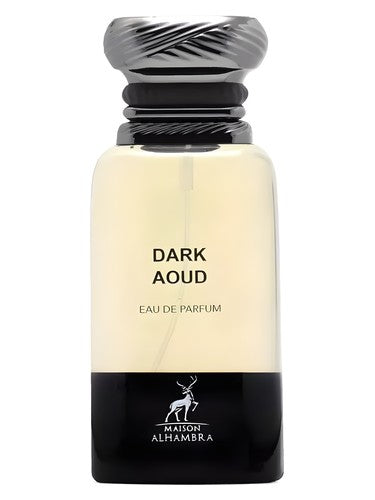 Maison Alhambra Dark Aoud eau de parfum bottle, a woody fragrance