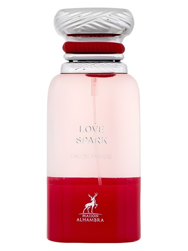 Maison Alhambra Love Spark eau de parfum bottle, a gourmand fragrance
