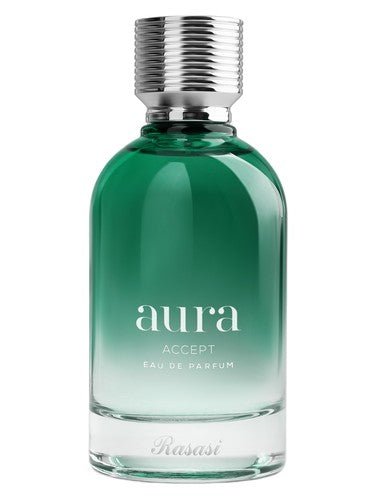 Rasasi Aura Accept perfume bottle, a floral fragrance