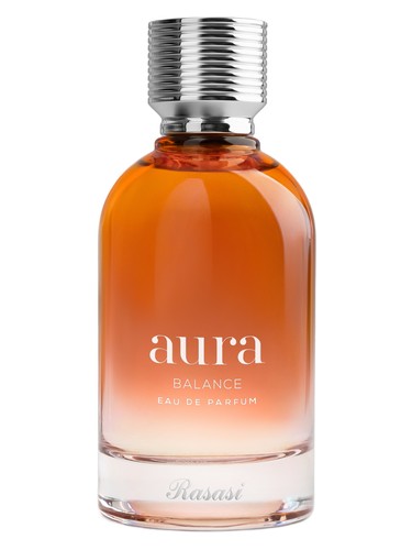 Rasasi Aura Balance eau de parfum bottle, a floral fragrance