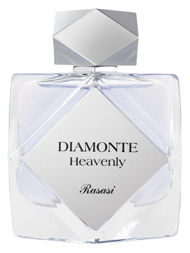 Rasasi Diamonte Heavenly Pour Femme eau de parfum bottle, a green fragrance