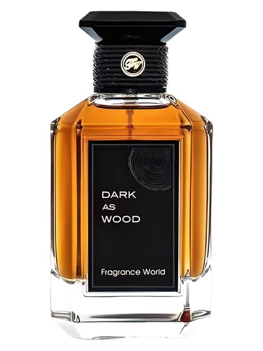 Fragrance World Dark As Wood eau de parfum bottle, a smoky fragrance