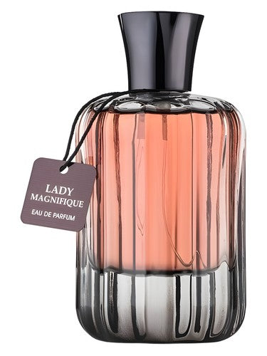 Fragrance World Lady Magnifique eau de parfum bottle, a woody fragrance