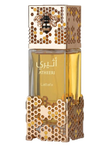 Lattafa Atheeri eau de parfum bottle, a gourmand fragrance