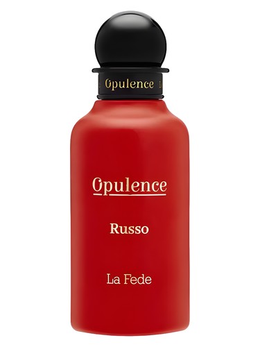 Khadlaj La Fede Opulence Russo perfume bottle, a warm & amber fragrance