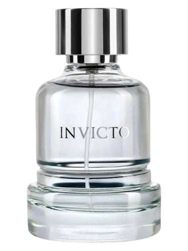 Fragrance World Invicto eau de parfum bottle, a citrus fragrance