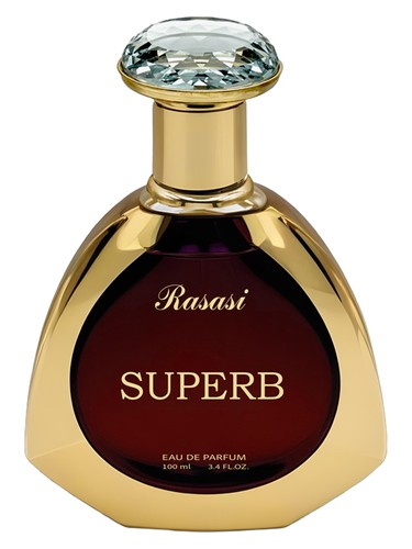 Rasasi Superb Purple Pour Femme perfume bottle, a rose fragrance
