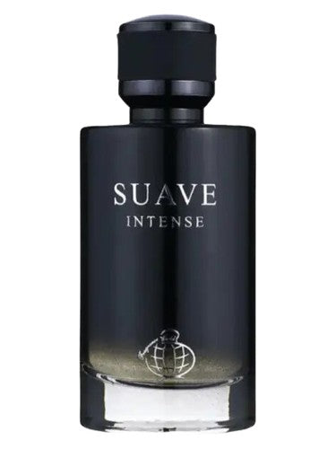 Fragrance World Suave Intense eau de parfum bottle, a spicy fragrance