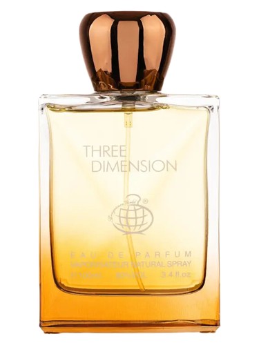 Fragrance World Three Dimensions perfume bottle, a woody fragrance