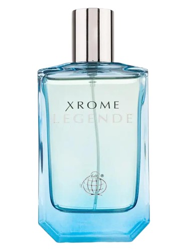 Fragrance World Xrome Legende perfume bottle, a citrus fragrance