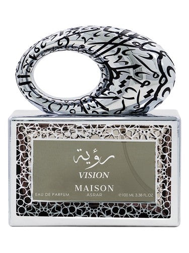 Maison Asrar Vision eau de parfum bottle, a fresh fragrance