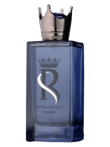Fragrance World Riche & Royale Intense eau de parfum bottle, a woody fragrance