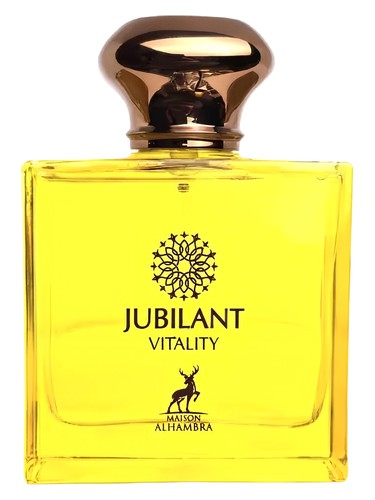 Maison Alhambra Jubilant Vitality eau de parfum bottle, a citrus fragrance