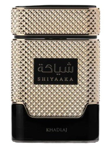 Khadlaj Shiyaaka Gold eau de parfum bottle, a woody fragrance