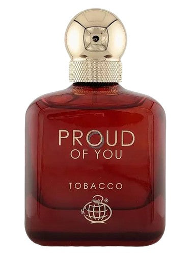 Fragrance World Proud of You Tobacco perfume bottle, a warm fragrance