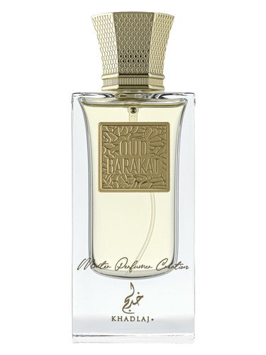 Khadlaj Oud Pure Oud Barakat eau de parfum bottle, a woody fragrance