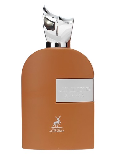 Maison Alhambra Luminous Sahara eau de parfum bottle, a gourmand fragrance