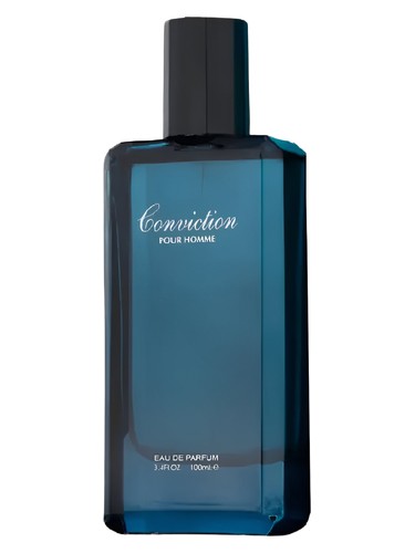 Fragrance World Conviction Pour Homme eau de parfum bottle, a fresh fragrance