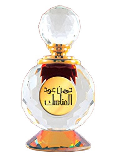 Al Haramain Dehnal Oudh Al Manaseksty perfume bottle, a floral fragrance