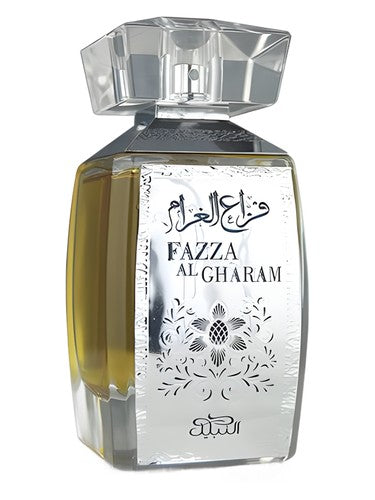 Nabeel Fazza Al Ghram perfume bottle, a warm & amber fragrance