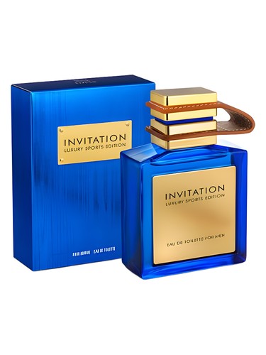 Emper Invitation Blue perfume bottle, a woody fragrance