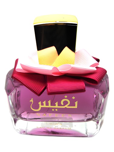 Lattafa Nafeas perfume bottle, a oud fragrance