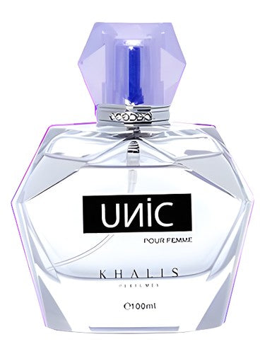Khalis Unic eau de parfum bottle, a gourmand fragrance