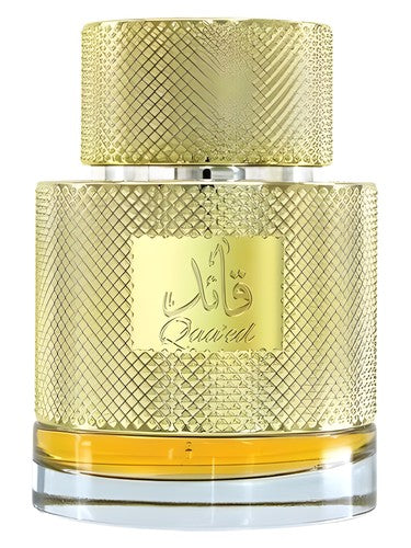 Lattafa Qaa'ed eau de parfum bottle, a warm & amber fragrance