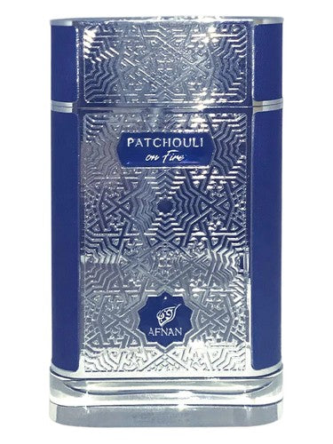 Afnan Patchouli On Fire eau de parfum bottle, a smoky fragrance