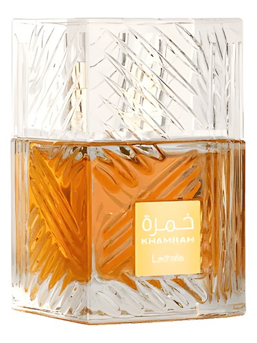 Lattafa Khamrah eau de parfum bottle, a gourmand fragrance