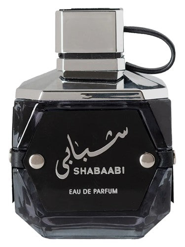 Lattafa Shabaabi eau de parfum bottle, a spicy fragrance