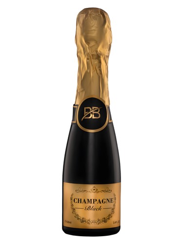 Bharara Champagne Black eau de parfum bottle, a warm & amber fragrance