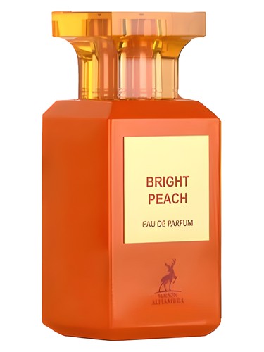 Maison Alhambra Bright Peach eau de parfum bottle, a gourmand fragrance