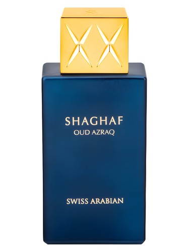 Swiss Arabian Shaghaf Oud Azraq perfume oil bottle, a oud fragrance