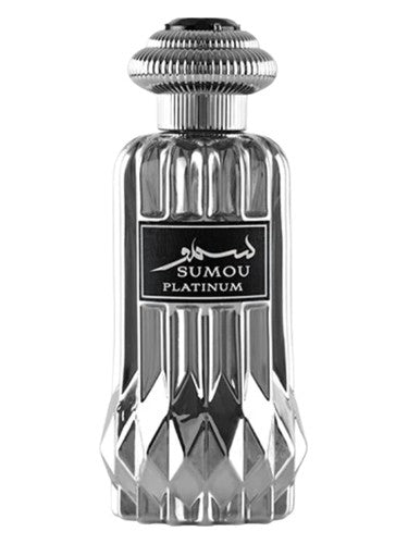 Lattafa Sumou Platinum eau de parfum bottle, a fresh fragrance
