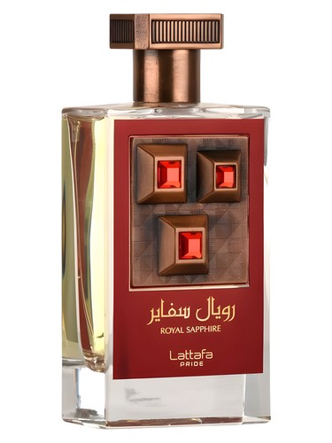 Lattafa Royal Sapphire eau de parfum bottle, a gourmand fragrance
