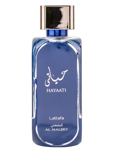 Lattafa Hayaati Al Maleky eau de parfum bottle, a fresh fragrance
