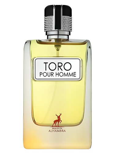 Maison Alhambra Toro Pour Homme eau de parfum bottle, a citrus fragrance