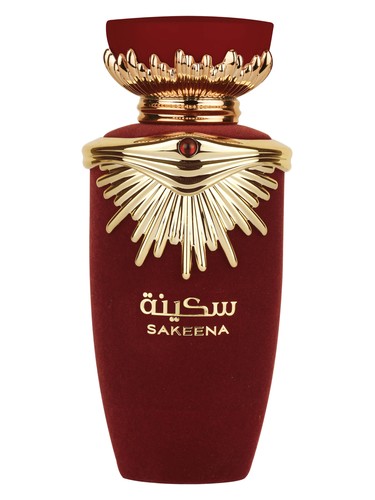 Lattafa Sakeena eau de parfum bottle, a fruity fragrance